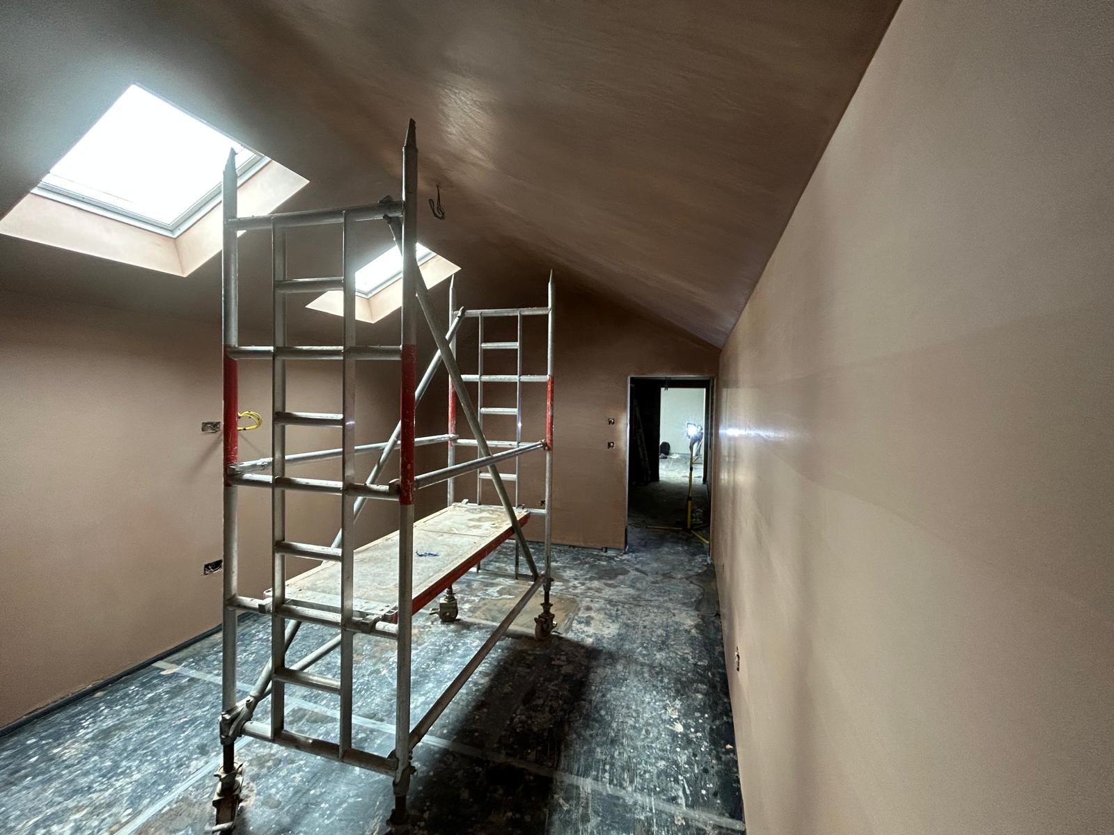 Loft plastering by ALT Plastering Services Ltd