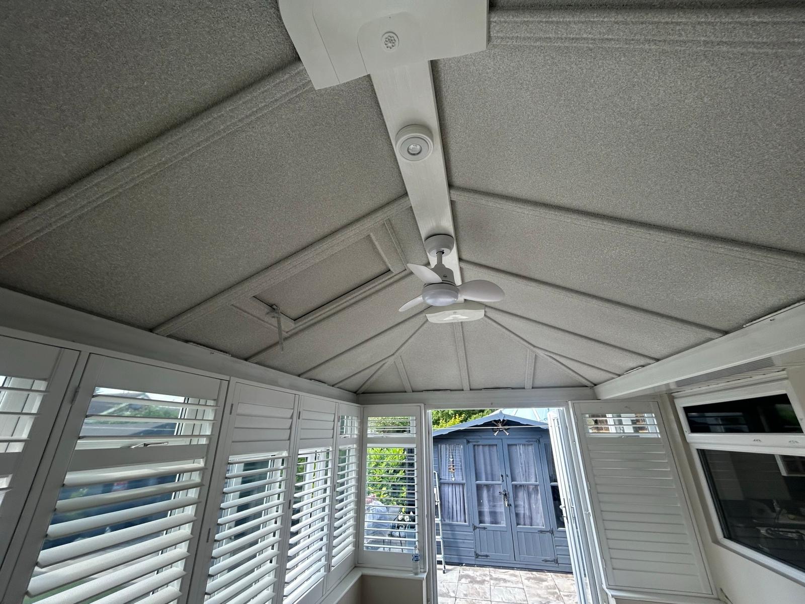 Internal conservatory roof finish by ALT Spray Cork